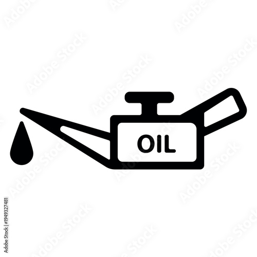 Automotive Engine Oil Pressure Low Level Can Symbol Maintenance dripping lubricant oiler