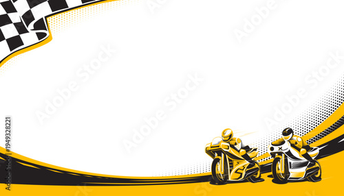 Motorcycling background design. Sport superbike concept.