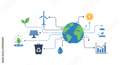Sustainable Earth Ecosystem: Green Energy, Recycling & Environmental Progress Network