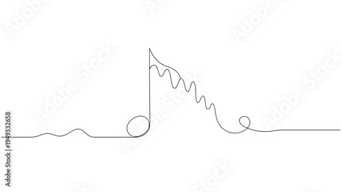 Roller coaster track with loops and waves, depicted in a simple black continuous line drawing on a white background.