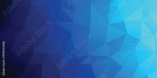 Abstract background with sapphire and royal blue low poly polygonal design eps10
