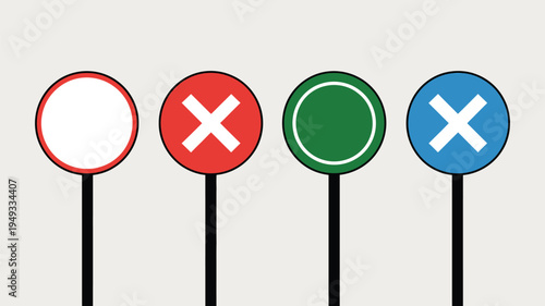 Answer Feedback Icons – Vector Yes, No, Correct, Incorrect Symbols