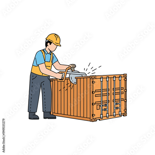 3d isometric illustration of a business worker boy and a professional boss character moving a delivery package box in an office environment vector