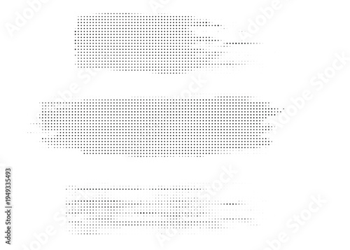 Brush style Halftone dotted on white background. 