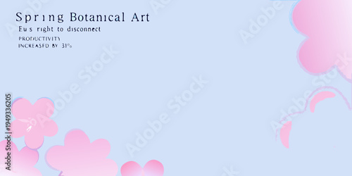 Spring botanical art with text overlay promoting increased productivity