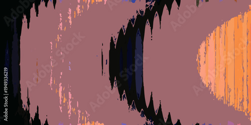 Abstract background with jagged edges and blurred pink orange hues