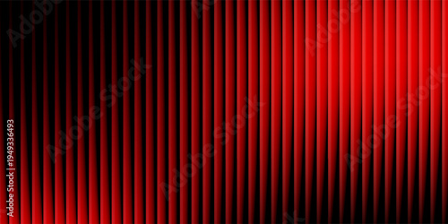Futuristic vibrant vertical ribbed lines that distorts vivid red blue diagonal gradient. Vivid and colorful visual perfect for modern design, technology backgrounds, or creative advertising projects