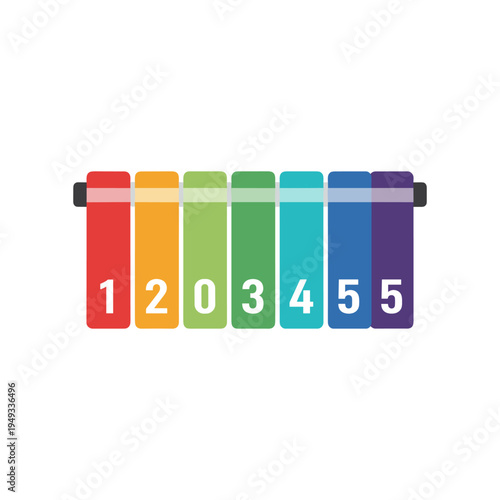 colorful numbered blocks for education and counting games with vibrant gradient background