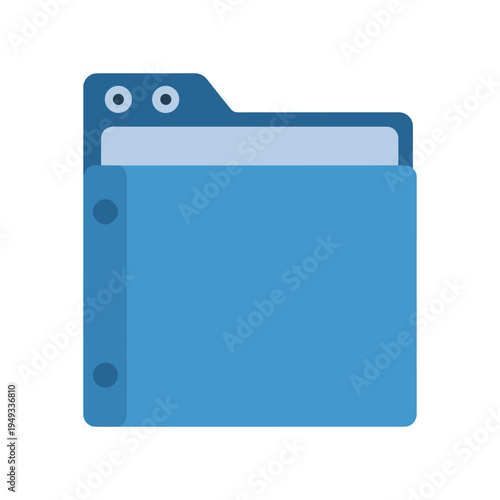 blue folder icon with eyes