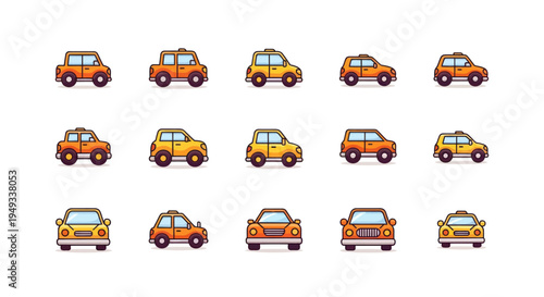 Pixel art cars collection