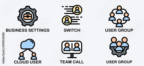 Agile and teamwork symbol - Agile, teamwork and project management icon symbol