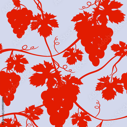 Vector - wine berries shadows seamless pattern.