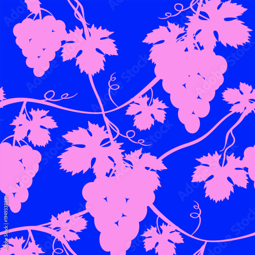 Vector - wine berries shadows seamless pattern.