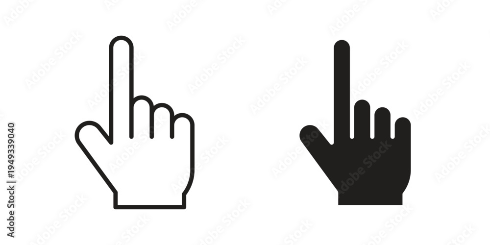 Fototapeta premium Finger icons simple design. Vector illustration for web ui