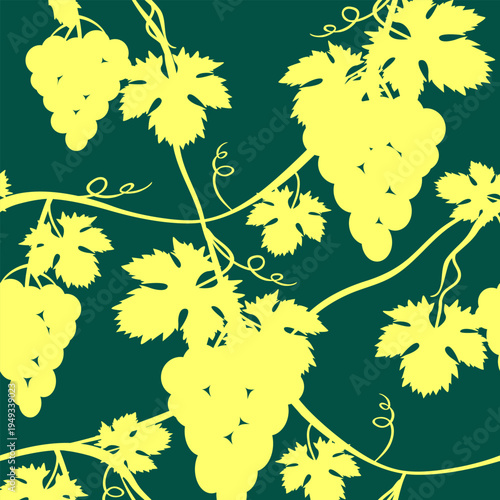 Vector - wine berries shadows seamless pattern.