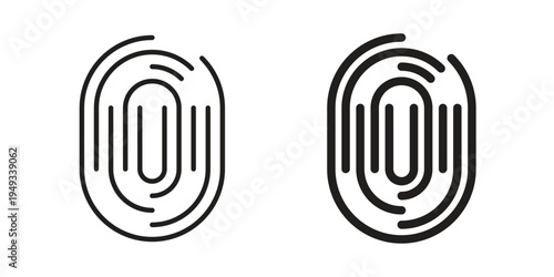 Fingerprint icons simple design. Vector illustration for web ui