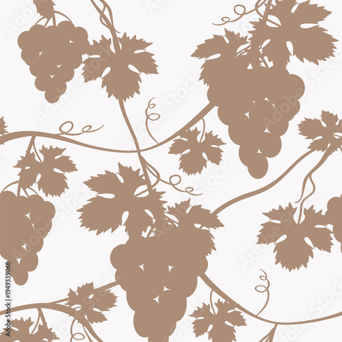 Vector - wine berries shadows seamless pattern.