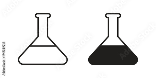 Flask icons simple design. Vector illustration for web ui