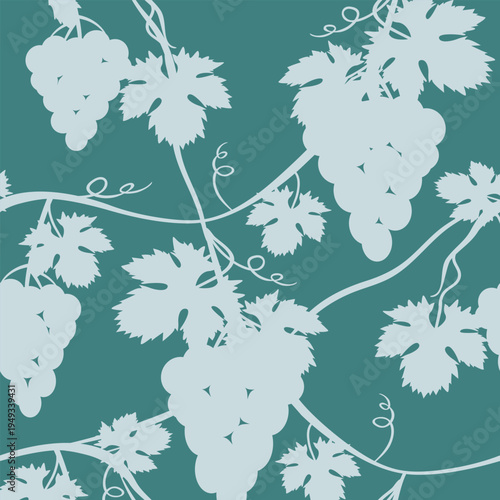 Vector - wine berries shadows seamless pattern.