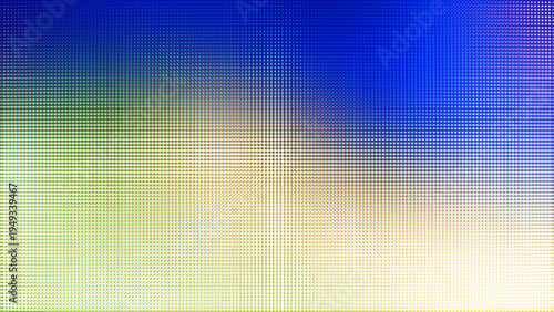 Digital Abstract Blue and Yellow Gradient Background with Fine Halftone Dot Texture