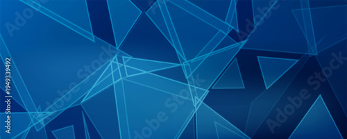 PrintAbstract blue background poster with dynamic. technology network Vector illustration.