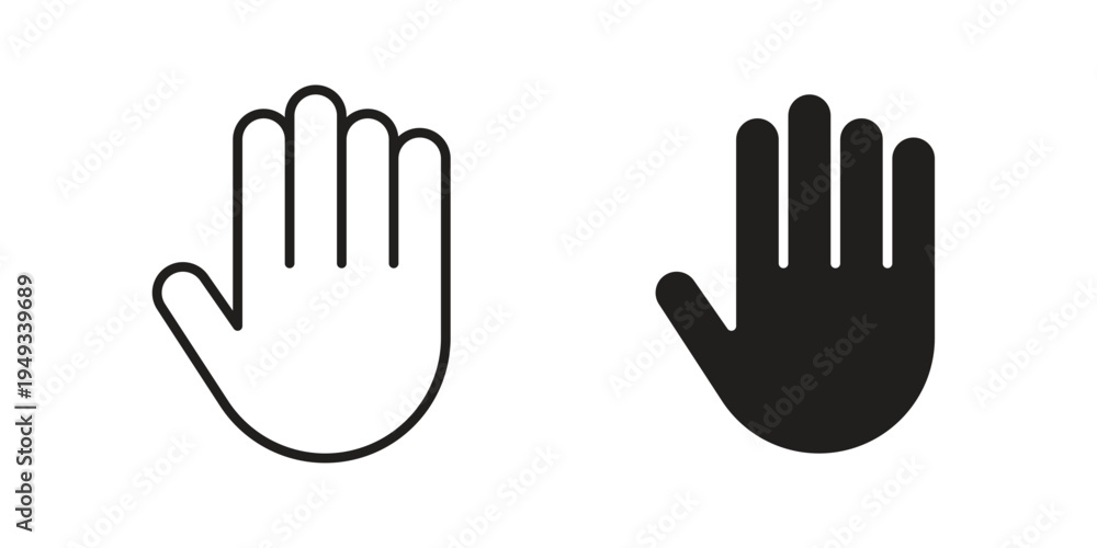 Obraz premium Hand icons simple design. Vector illustration for web ui