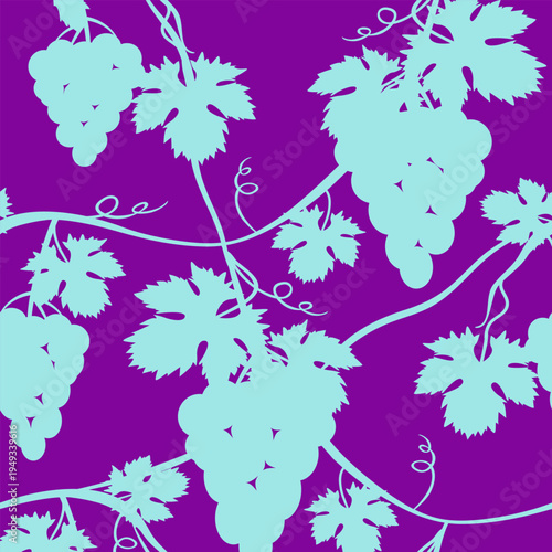 Vector - wine berries shadows seamless pattern.