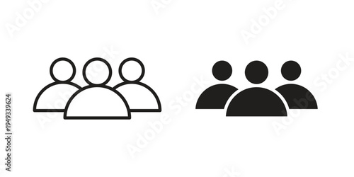 Group icons simple design. Vector illustration for web ui