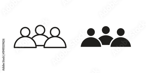 Group icons simple design. Vector illustration for web ui