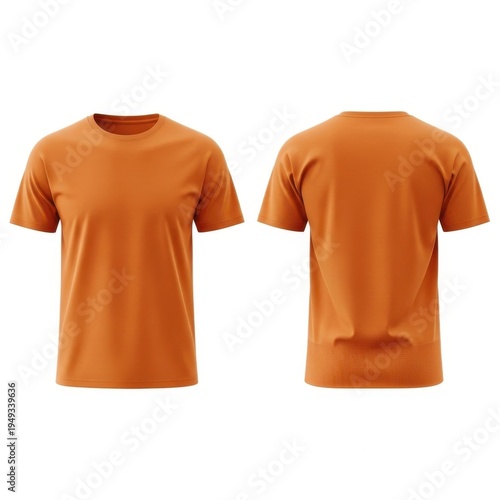 Orange crew neck short sleeve t shirt