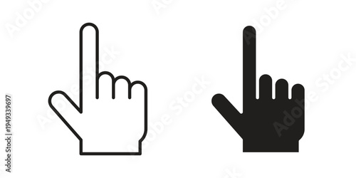 Hand pointer icons simple design. Vector illustration for web ui