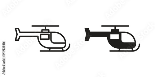 Helicopter icons simple design. Vector illustration for web ui