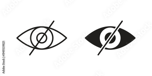 Hide icons simple design. Vector illustration for web ui