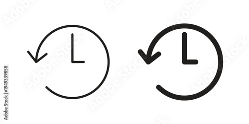 History icons simple design. Vector illustration for web ui