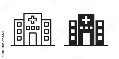 Hospital icons simple design. Vector illustration for web ui