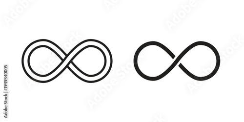 Infinite icons simple design. Vector illustration for web ui