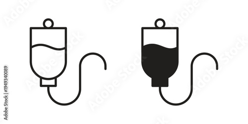 IV bag icons simple design. Vector illustration for web ui