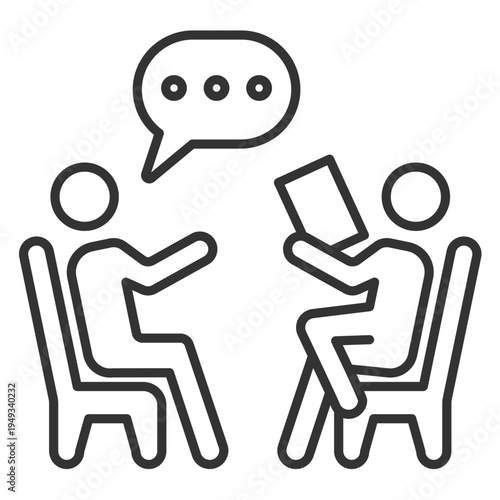 Counseling Icon. Outline Style Vector Illustration For Graphic Design