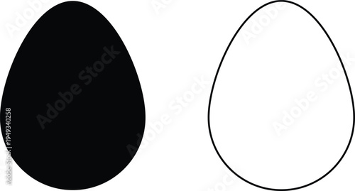 

Egg icon set. Poultry and farm fresh symbols. Cooking and breakfast sign. Chicken egg icons. Sunny side up and kitchen icon
