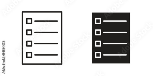 List icons simple design. Vector illustration for web ui