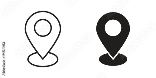 Located icons simple design. Vector illustration for web ui