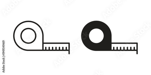 Meter tape icons simple design. Vector illustration for web ui