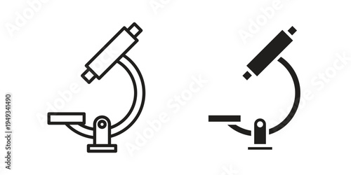 Microscope icons simple design. Vector illustration for web ui