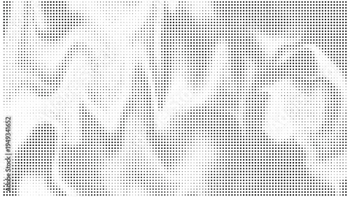 gradient Black and White Halftone Wave Pattern, Wave halftone geometric dot.