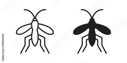 Mosquito icons simple design. Vector illustration for web ui