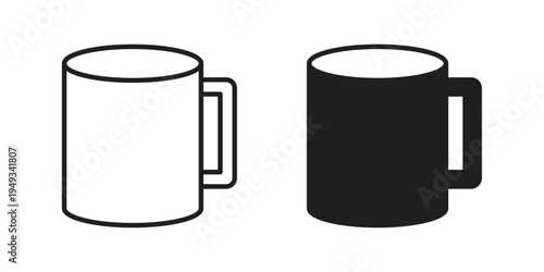 Mug icons simple design. Vector illustration for web ui