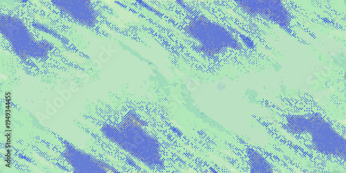 Abstract digital art featuring a patterned texture of blue and green