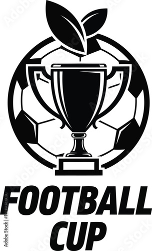 Football cup trophy isolated on transparent background