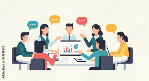 Diverse team collaborates in a modern office meeting room discussing strategy.