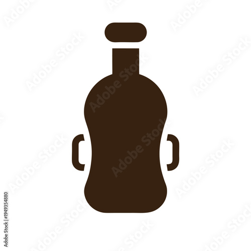 Brown Baby Bottle with Handles Outline infant